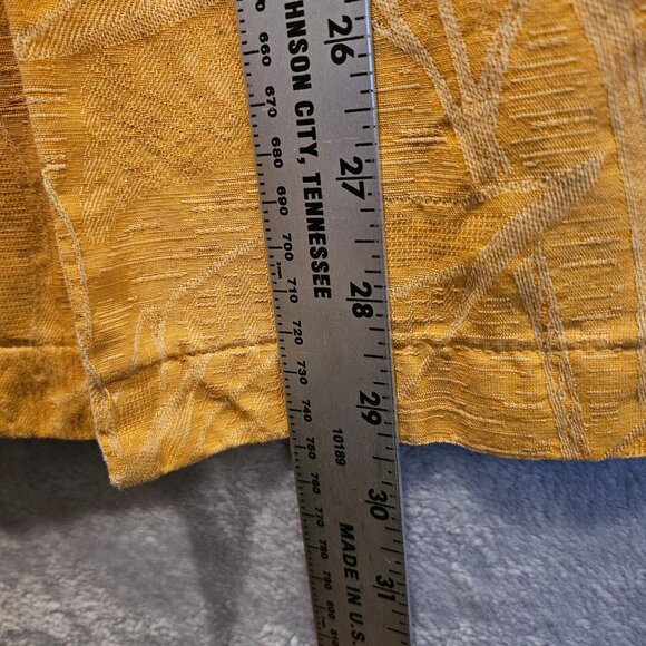 Jamaica Jaxx Hawaiian Shirt Mens M 100% Silk Embroidered Leaves Vacation cruise - Picture 8 of 12